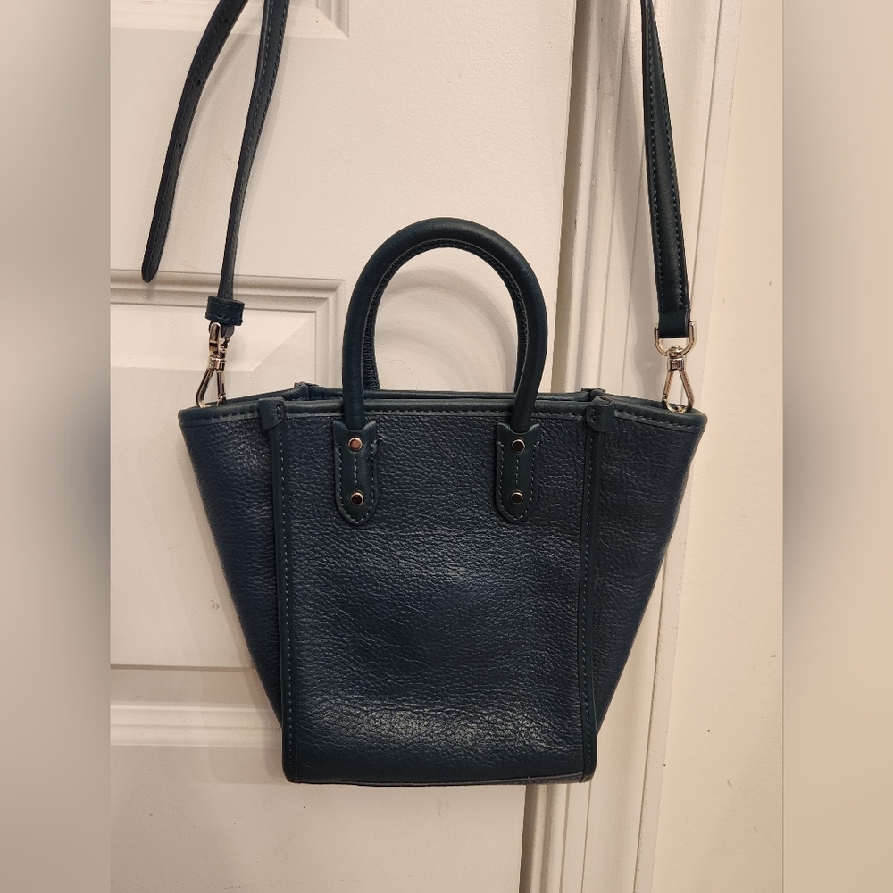Kate Spade New York Ella Mini Tote Crossbody Pebbled Leather Green #NN - Picture 2 of 6
